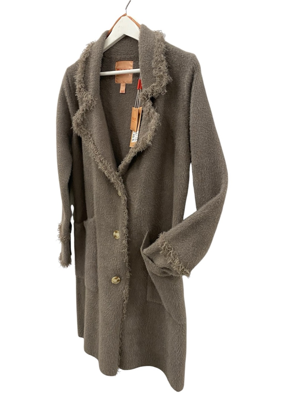 Rino & Pelle Taupe Trim Trench Coat